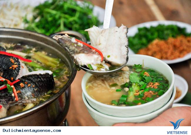 Cháo cá lóc rau đắng